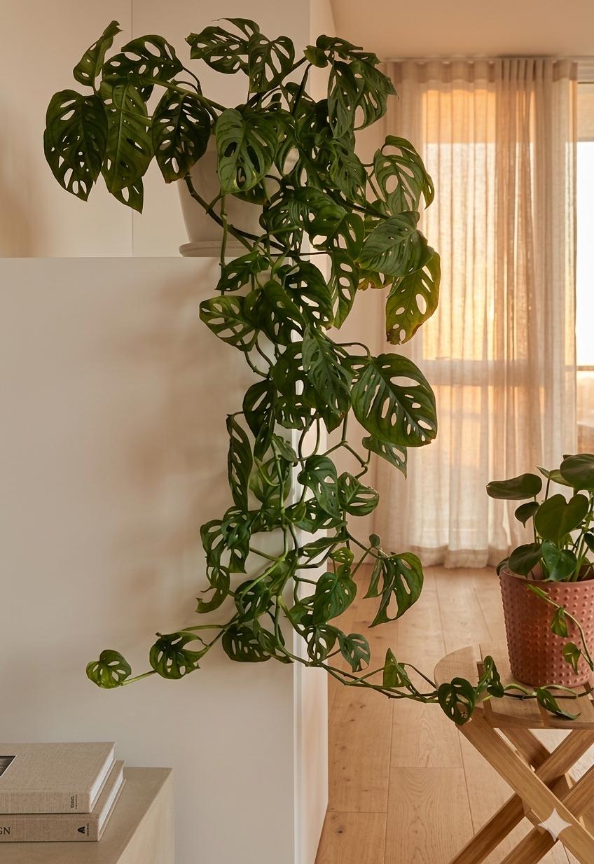 Monstera Adansoni en maceta Premium, composición lista para interior