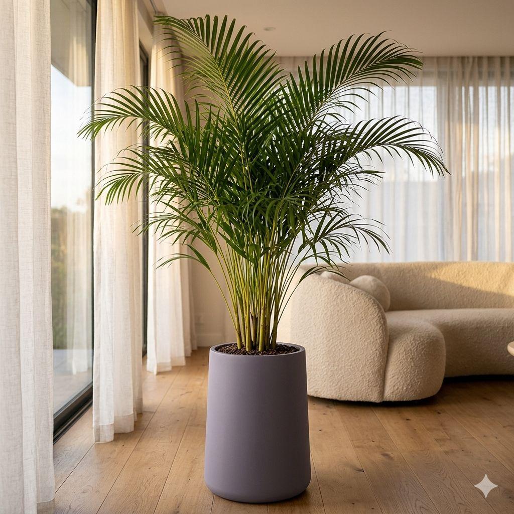 Areca en maceta Gota, composición lista para interior