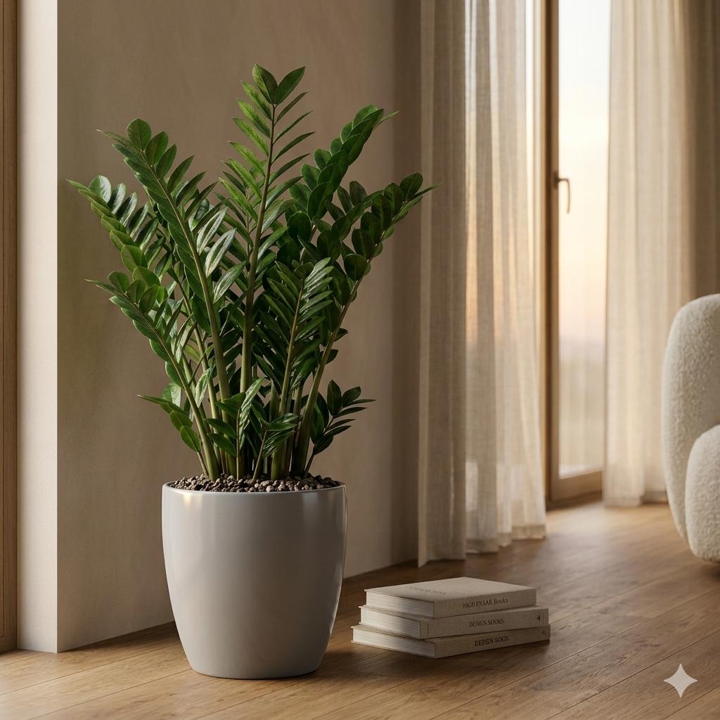 Zamioculca en maceta Premium, composición lista para interior